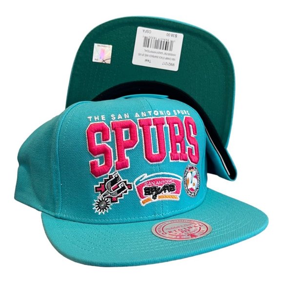 Mitchell & Ness Other - Mitchell & Ness San Antonio Spurs NBA Champs Snapback Hat Cap Teal - OSFM
